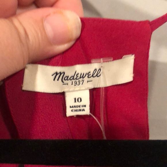 ⭕️ PRICE FIRM NEW Madewell Fuschia Cut Out Backless Sundress Size 10 - Picture 4 of 6
